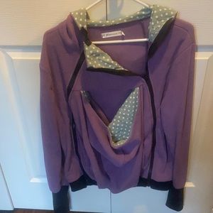Baby pouch wearing hoodies zipper jacket xl